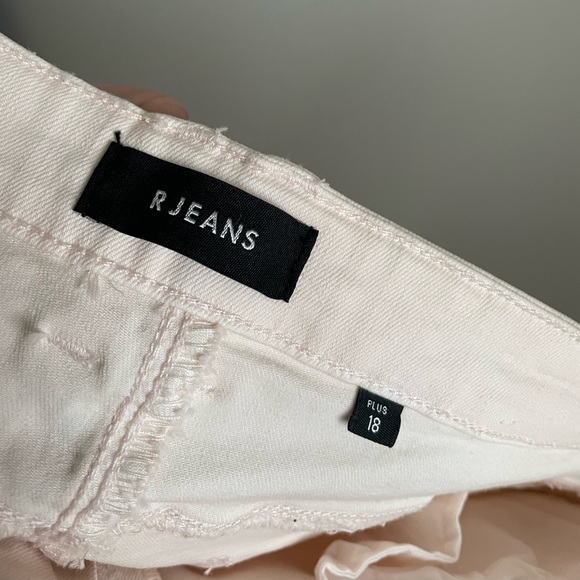 Light Pink super stretchy jeans/Jegging size 18 - Picture 5 of 6